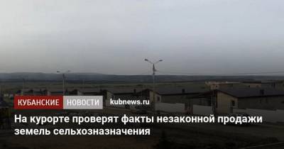 На курорте проверят факты незаконной продажи земель сельхозназначения - kubnews.ru - Анапа - Краснодарский край