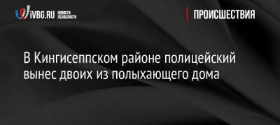 Андрей Богданов - В Кингисеппском районе полицейский вынес двоих из полыхающего дома - ivbg.ru - Ленинградская обл. - Санкт-Петербург - район Кингисеппский