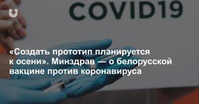 Александр Лукашенко - Дмитрий Пиневич - «Создать прототип планируется к осени». Минздрав — о белорусской вакцине против коронавируса - news.tut.by