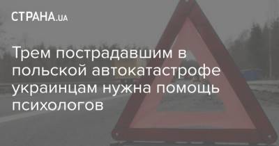 Василий Павлюк - Трем пострадавшим в польской автокатастрофе украинцам нужна помощь психологов - strana.ua - Польша