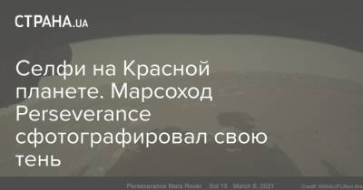 Селфи на Красной планете. Марсоход Perseverance сфотографировал свою тень - strana.ua