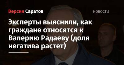 Андрей Воробьев - Сергей Собянин - Валерий Радаев - Рамзан Кадыров - Дмитрий Азаров - Михаил Дегтярев - Эксперты выяснили, как граждане относятся к Валерию Радаеву (доля негатива растет) - nversia.ru - Москва - Московская обл. - Саратовская обл. - Хабаровский край - респ. Чечня - Самарская обл.