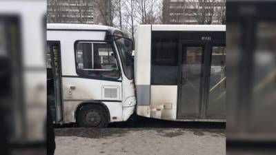 В Красногвардейском районе пятеро пассажиров маршрутки пострадали из-за столкновения с автобусом - piter.tv - Санкт-Петербург