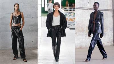 Louis Vuitton - Черные кожаные брюки – модная весенняя покупка - skuke.net
