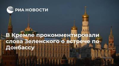 Владимир Зеленский - Владимир Путин - Дмитрий Песков - В Кремле прокомментировали слова Зеленского о встрече по Донбассу - ria.ru - Москва - Россия - Украина - Донбасс