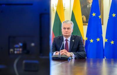 Гитанас Науседа - Шарль Мишель - Президент Литвы: прогресс в создании цифрового рынка ЕС – одно из ключевых условий восстановления экономики Евросоюза 10.03.2021 - obzor.lt - Бельгия - Швеция - Литва - Латвия - Ляйен - Люксембург - Ирландия