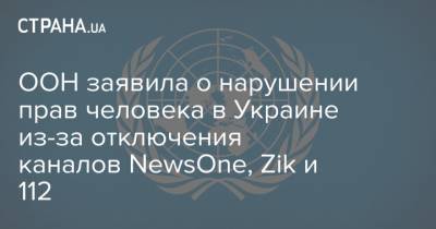 Матильда Богнер - ООН заявила о нарушении прав человека в Украине из-за отключения каналов NewsOne, Zik и 112 - strana.ua