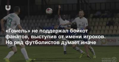 «Гомель» не поддержал бойкот фанатов, выступив от имени игроков. Но ряд футболистов думает иначе - news.tut.by - Гомель