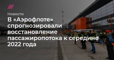Сергей Киселев - Сергей Алексашенко - В «Аэрофлоте» спрогнозировали восстановление пассажиропотока к середине 2022 года - tvrain.ru - Москва