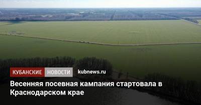 Вениамин Кондратьев - Весенняя посевная кампания стартовала в Краснодарском крае - kubnews.ru - Краснодарский край