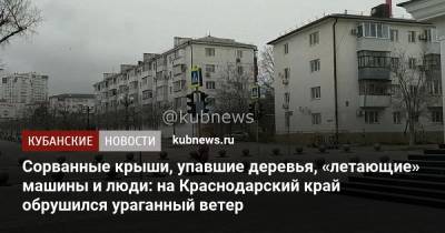 Сорванные крыши, упавшие деревья, «летающие» машины и люди: на Краснодарский край обрушился ураганный ветер - kubnews.ru - Краснодарский край - Новороссийск - Геленджик
