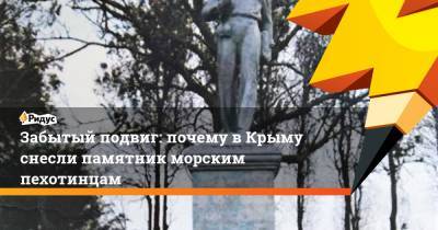 Сергей Аксенов - Забытый подвиг: почему в Крыму демонтировали памятник морским пехотинцам - ridus.ru - Крым - Симферополь - Керчь