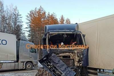 В Макарьевском районе Костромской области столкнулись сразу три грузовика - kostroma.mk.ru - Костромская обл.