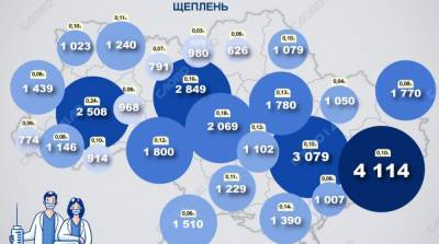 Карта вакцинации: ситуация в областях Украины на 11 марта - ru.slovoidilo.ua - Украина - Киев - Киевская обл. - Черниговская обл. - Донецкая обл.