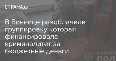 В Виннице разоблачили группировку которая финансировала криминалитет за бюджетные деньги - strana.ua - Киев - Винница