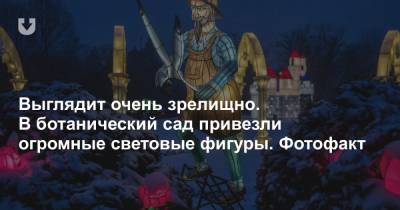 Выглядит очень зрелищно. В ботанический сад привезли огромные световые фигуры. Фотофакт - news.tut.by - Минск