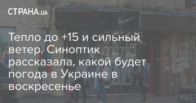 Наталья Диденко - Тепло до +15 и сильный ветер. Синоптик рассказала, какой будет погода в Украине в воскресенье - strana.ua