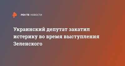 Владимир Зеленский - Юрий Камельчук - Украинский депутат закатил истерику во время выступления Зеленского - ren.tv - Украина