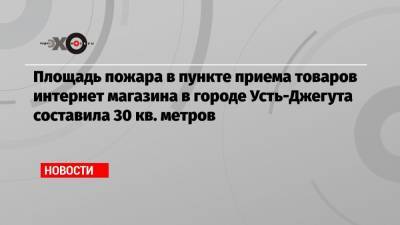 Площадь пожара в пункте приема товаров интернет магазина в городе Усть-Джегута составила 30 кв. метров - echo.msk.ru - респ. Карачаево-Черкесия