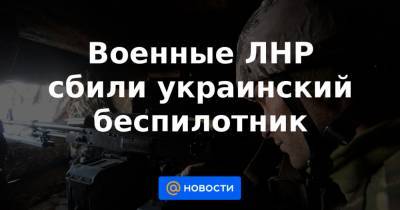 Военные ЛНР сбили украинский беспилотник - news.mail.ru - ДНР - ЛНР