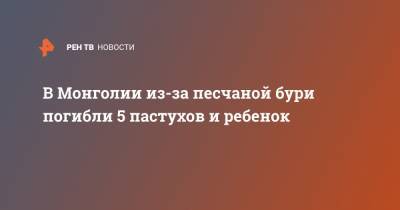В Монголии из-за песчаной бури погибли 5 пастухов и ребенок - ren.tv - Монголия