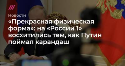 Владимир Путин - Павел Зарубин - «Прекрасная физическая форма»: на «России 1» восхитились тем, как Путин поймал карандаш - tvrain.ru