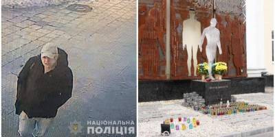 В Житомире вандал повредил памятник Героям Небесной Сотни — видео - nv.ua - Житомирская обл. - Житомир