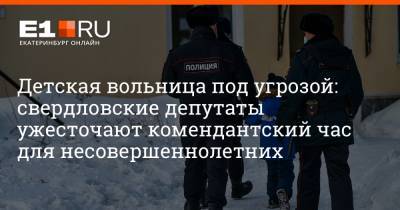 Артем Устюжанин - Детская вольница под угрозой: свердловские депутаты ужесточают комендантский час для несовершеннолетних - e1.ru - Екатеринбург - Свердловская обл.