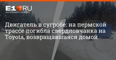 Двигатель в сугробе: на пермской трассе погибла свердловчанка на Toyota, возвращавшаяся домой - e1.ru - Екатеринбург - Пермь - Свердловская обл. - Пермский край