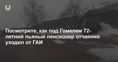 Посмотрите, как под Гомелем 72-летний пьяный пенсионер отчаянно уходил от ГАИ - news.tut.by - Гомель - Гомельская обл.