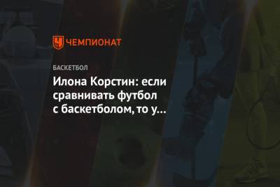 Илона Корстин: если сравнивать футбол с баскетболом, то у нас спокойнее и комфортнее - championat.com