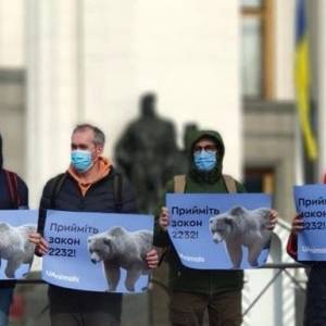 Возле Верховной Рады прошел митинг зоозащитников. Фото - reporter-ua.com - Киев - Харьков