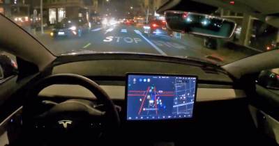 Tesla на автопилоте проехалась по ночному Сан-Франциско (видео) - focus.ua - Сан-Франциско