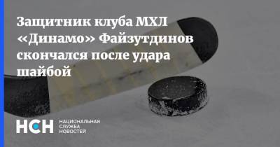 Тимур Файзутдинов - Защитник клуба МХЛ «Динамо» Файзутдинов скончался после удара шайбой - nsn.fm - Санкт-Петербург - Ярославль