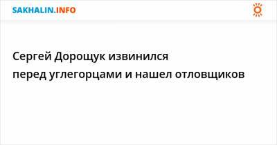 Сергей Дорощук извинился перед углегорцами и нашел отловщиков - sakhalin.info