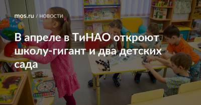 Владимир Жидкин - В апреле в ТиНАО откроют школу-гигант и два детских сада - mos.ru - Москва - поселение Сосенское - Строительство
