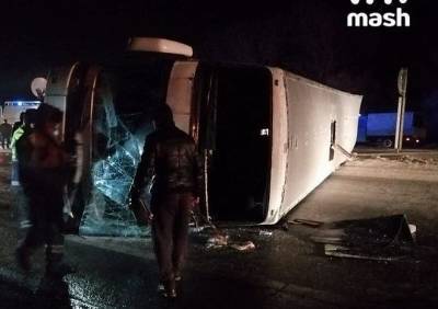 В Спасском районе перевернулся рейсовый автобус, пострадали 18 человек - ya62.ru - Москва - Рязань - Пенза