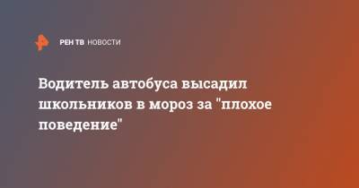 Водитель автобуса высадил школьников в мороз за "плохое поведение" - ren.tv - Красноярский край - Новосибирск