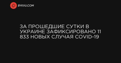 За прошедшие сутки в Украине зафиксировано 11 833 новых случая COVID-19 - bykvu.com - Украина - Киев - Киевская обл. - Запорожская обл. - Ивано-Франковская обл. - Волынская обл. - Днепропетровская обл. - Винницкая обл. - Житомирская обл. - Донецкая обл.