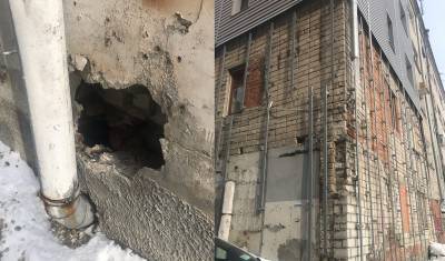 Крупные дыры образовались в общежитии на улице Красина в Тюмени - nashgorod.ru - Тюмень