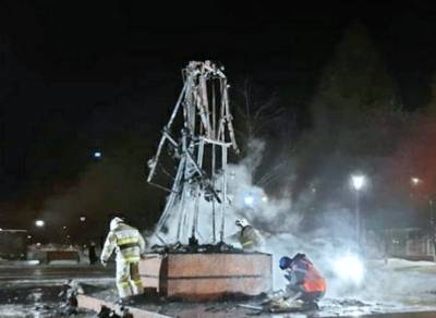 Полиция нашла детей, которые сожгли монумент из огнеупорного полимера - newsland.com - респ. Татарстан - Заинск