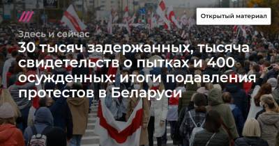 30 тысяч задержанных, тысяча свидетельств о пытках и 400 осужденных: итоги подавления протестов в Беларуси - tvrain.ru