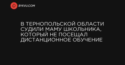 В Тернопольской области судили маму школьника, который не посещал дистанционное обучение - bykvu.com - Тернопольская обл.