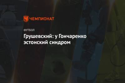Михаил Грушевский - Грушевский: у Гончаренко эстонский синдром - championat.com