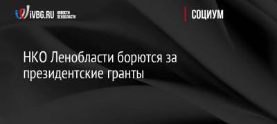 НКО Ленобласти борются за президентские гранты - ivbg.ru - Ленинградская обл.