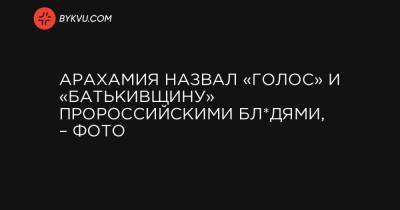 Давид Арахамия - Руслан Стефанчук - Арахамия предложил вместо названия партии говорить «пророссийские бл*ди», – фото - bykvu.com