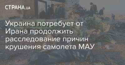 Евгений Енин - Украина потребует от Ирана продолжить расследование причин крушения самолета МАУ - strana.ua - Киев - Иран - Тегеран