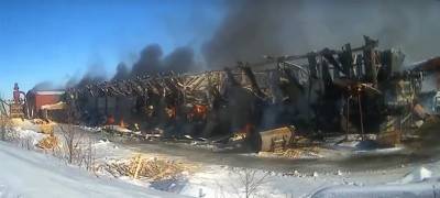 Как горел Суоярвский лесозавод в Карелии (ВИДЕО) - stolicaonego.ru - район Суоярвский - республика Карелия