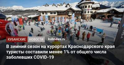 В зимний сезон на курортах Краснодарского края туристы составили менее 1% от общего числа заболевших COVID-19 - kubnews.ru - Сочи - Краснодарский край