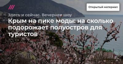 Крым на пике моды: на сколько подорожает полуостров для туристов - tvrain.ru - Москва - Крым